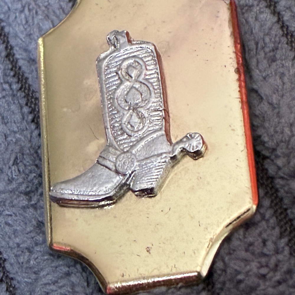 Gold and Silver-colored Western Boot Money Clip